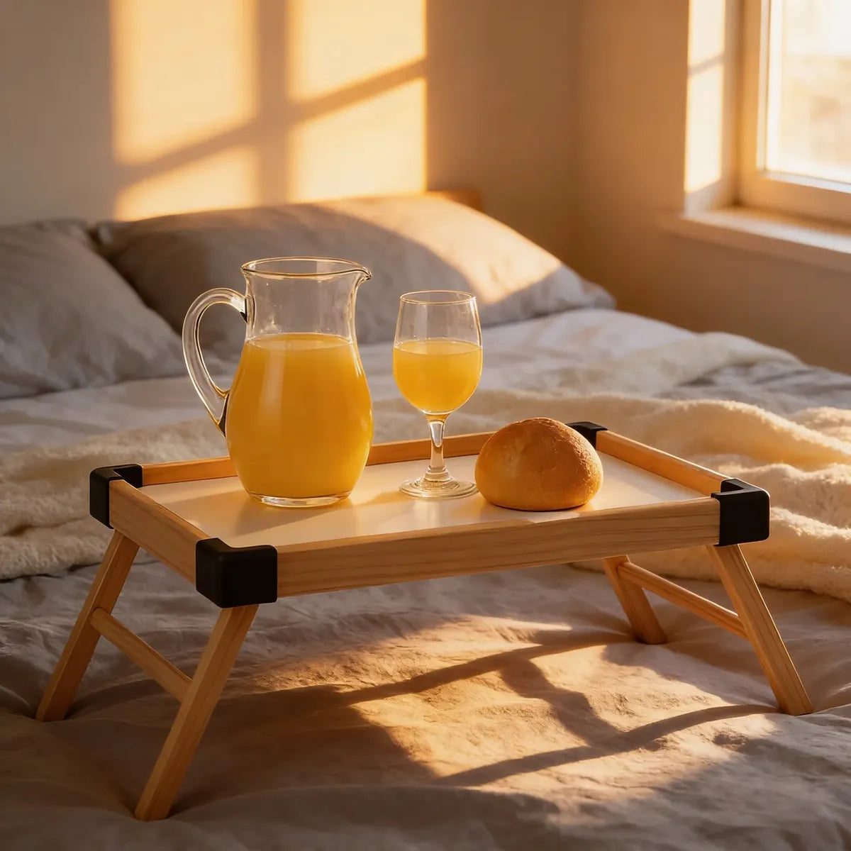 Bandeja Elorin Café Da Manhã Na Cama Mesa Em Madeira Mesinha