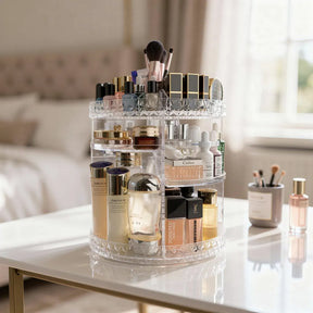 Organizador Maquiagem Acrílico Giratório 360 Cosméticos