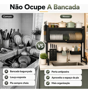 Escorredor de Louça pratos organizador 65 cm