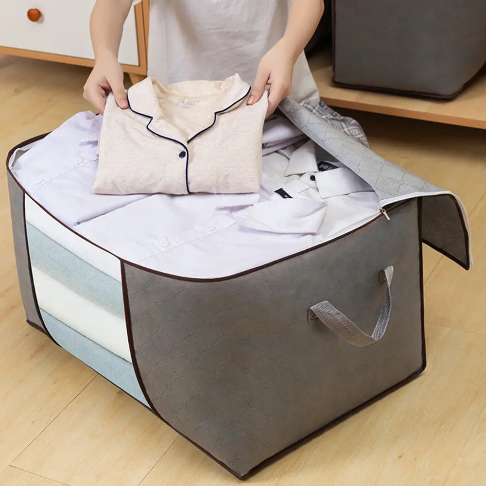 Kit 4un Saco Organizador Edredon Cobertor Multiuso Dobrável
