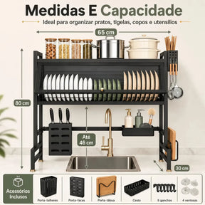 Escorredor de Louça pratos organizador 65 cm