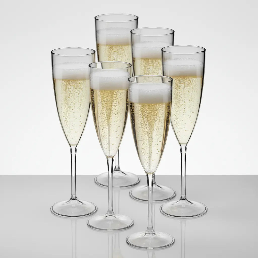 Jogo De Taça 30pçs Espumante Acrilico Cristal Premium 170ml