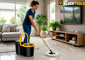 Mop giratorio 360 com Balde Inox de 8 Litros Black Tools